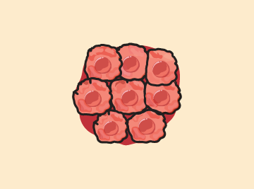 Icoon dat het lymfeklierkankertype vertegenwoordigt